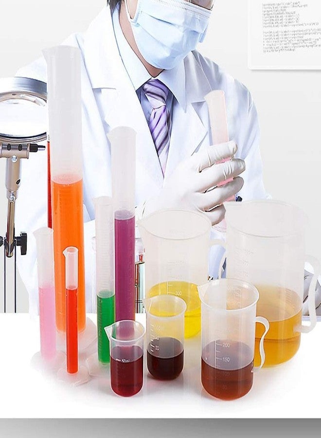 SPYLX Plastic Graduated Cylinders & Plastic Beakers 5pcs Plastic Graduated Cylinders 10ml 25ml 50ml 100ml 250ml & 5pcs Plastic Beakers 50ml 100ml 250ml 500ml1000ml Clear 10pcs - Image 5